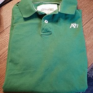 Mens green polo shirt